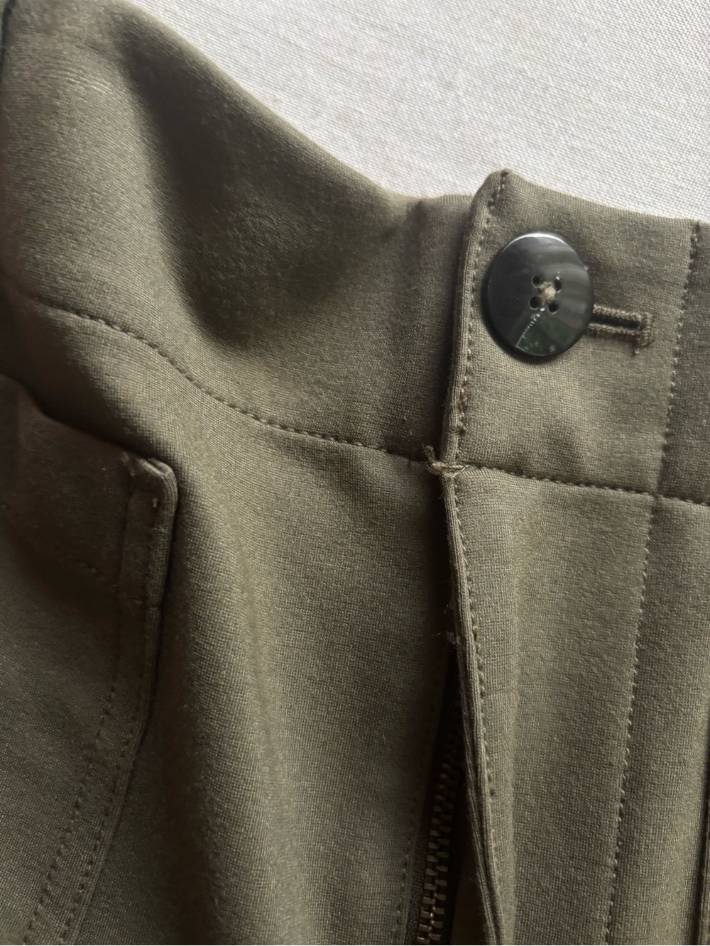 Anthropologie Maeve Colette Ponte High Rise Wide Leg Crop Pants 25 Green - Picture 5 of 12